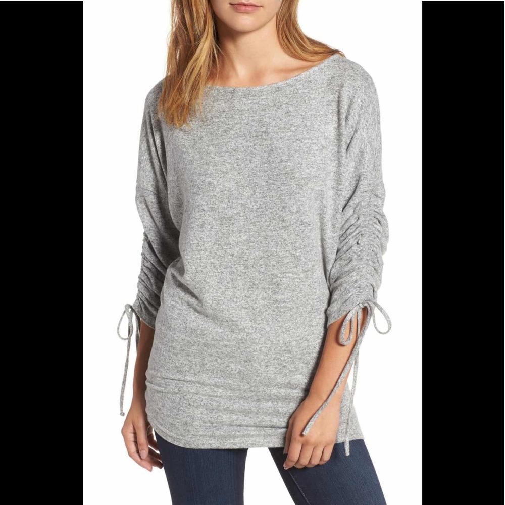 NWT! Gibson Tie Sleeve Sweater